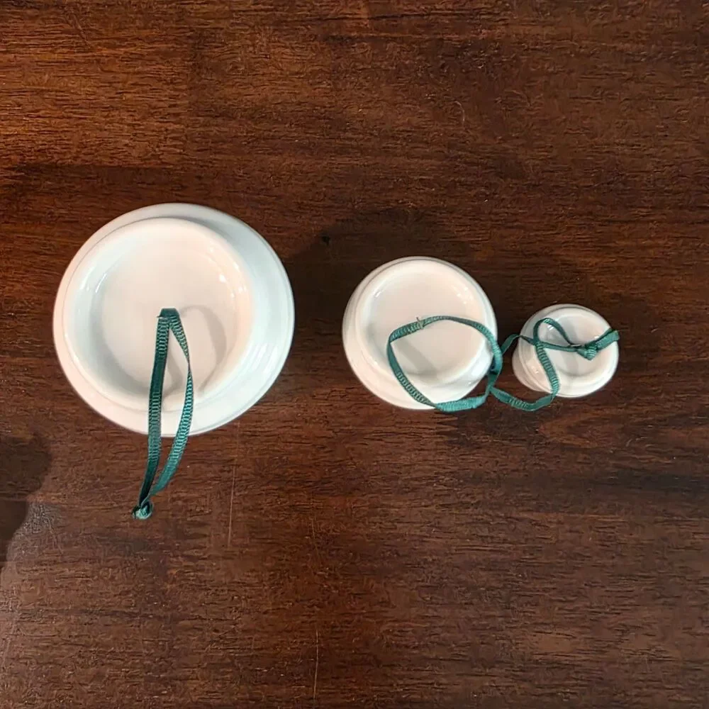 2016 Starbucks 3 NESTING Ornament Lot Set Coffee To-Go Cup Tumblers Xmas NWOT
